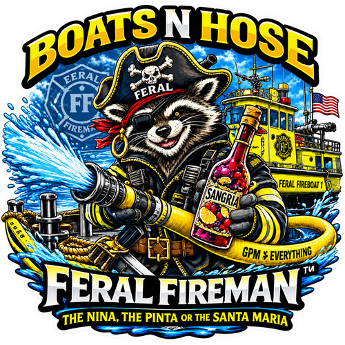 Boats N Hose Feral Fireman decal
