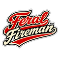 Feral Fireman script logo decal