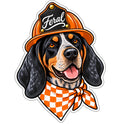 Tennessee hound Feral helmet tattoo