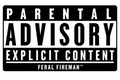 Parental Advisory Feral Fireman helmet tattoo