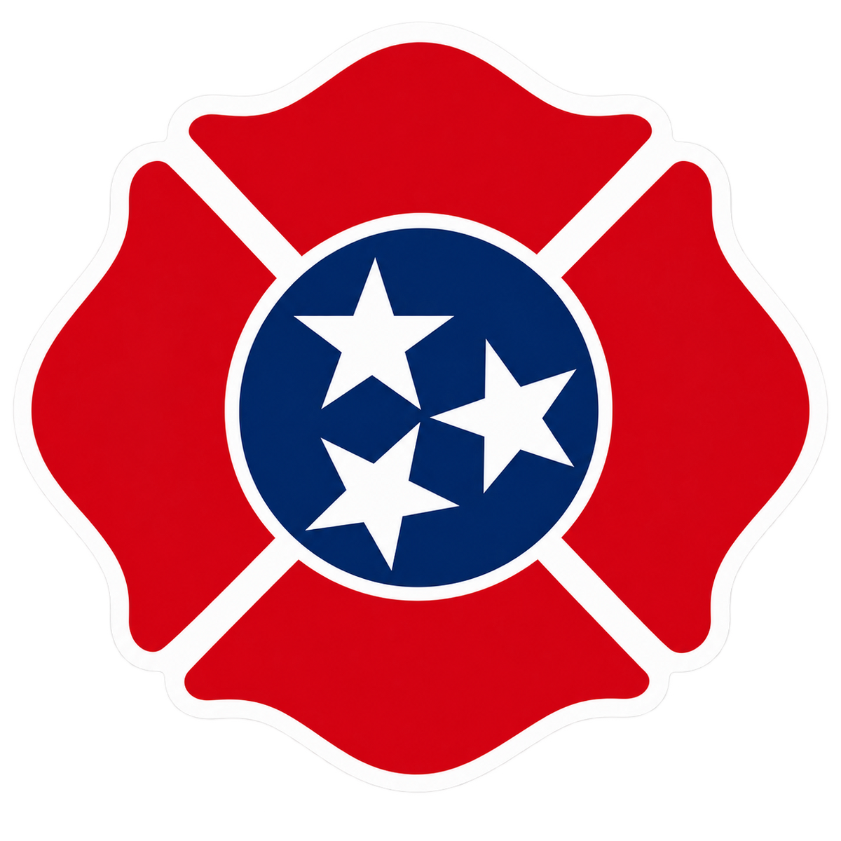 Tennessee Tri-Star Maltese Cross decal