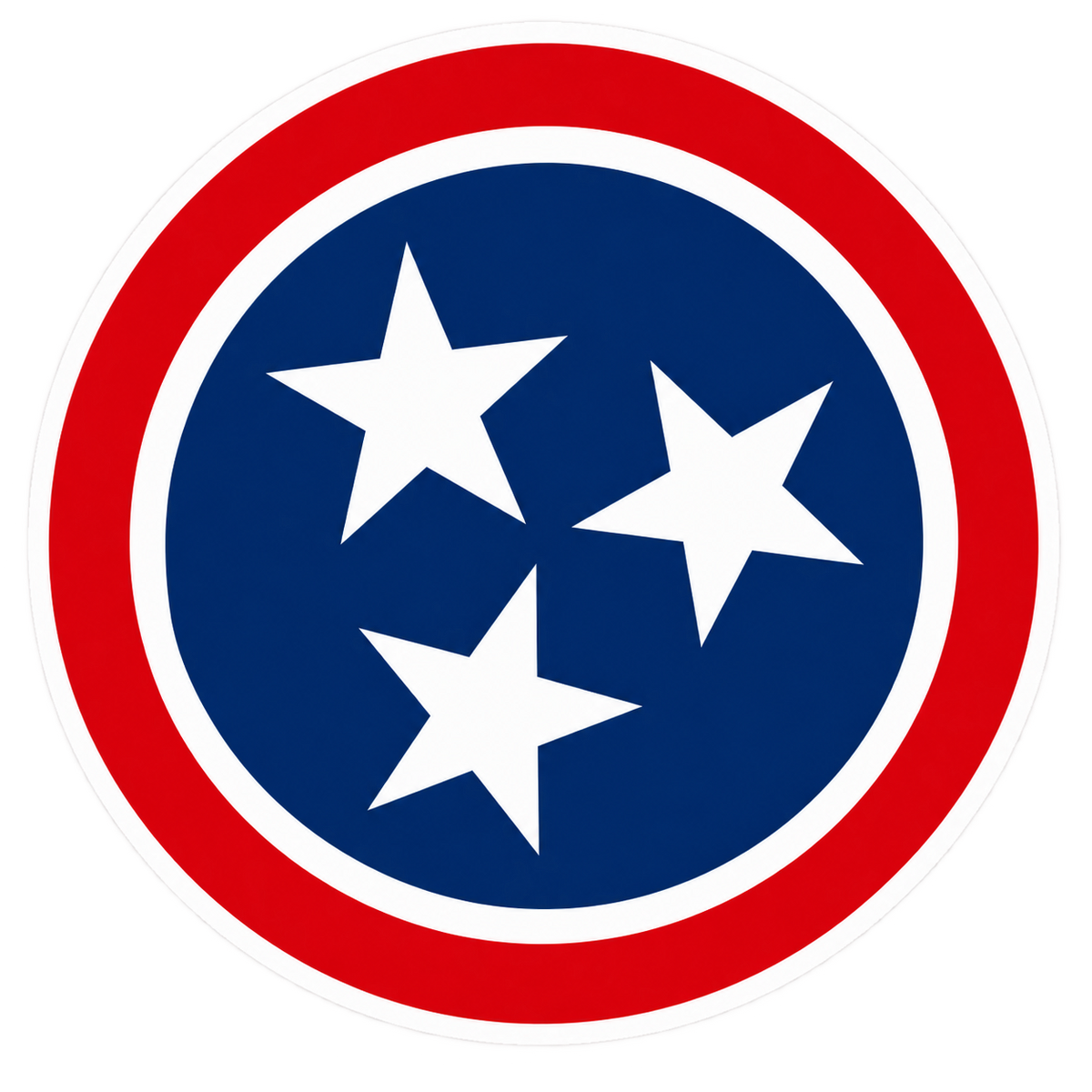 Tennessee Tri-Star round decal