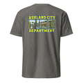 ACFD Sydney’s Bluff Soft Style Feral Fireman Essential Tee in charcoal, back view