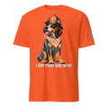 Smokey Soft Feral Fireman Essential Tee in orange, front view