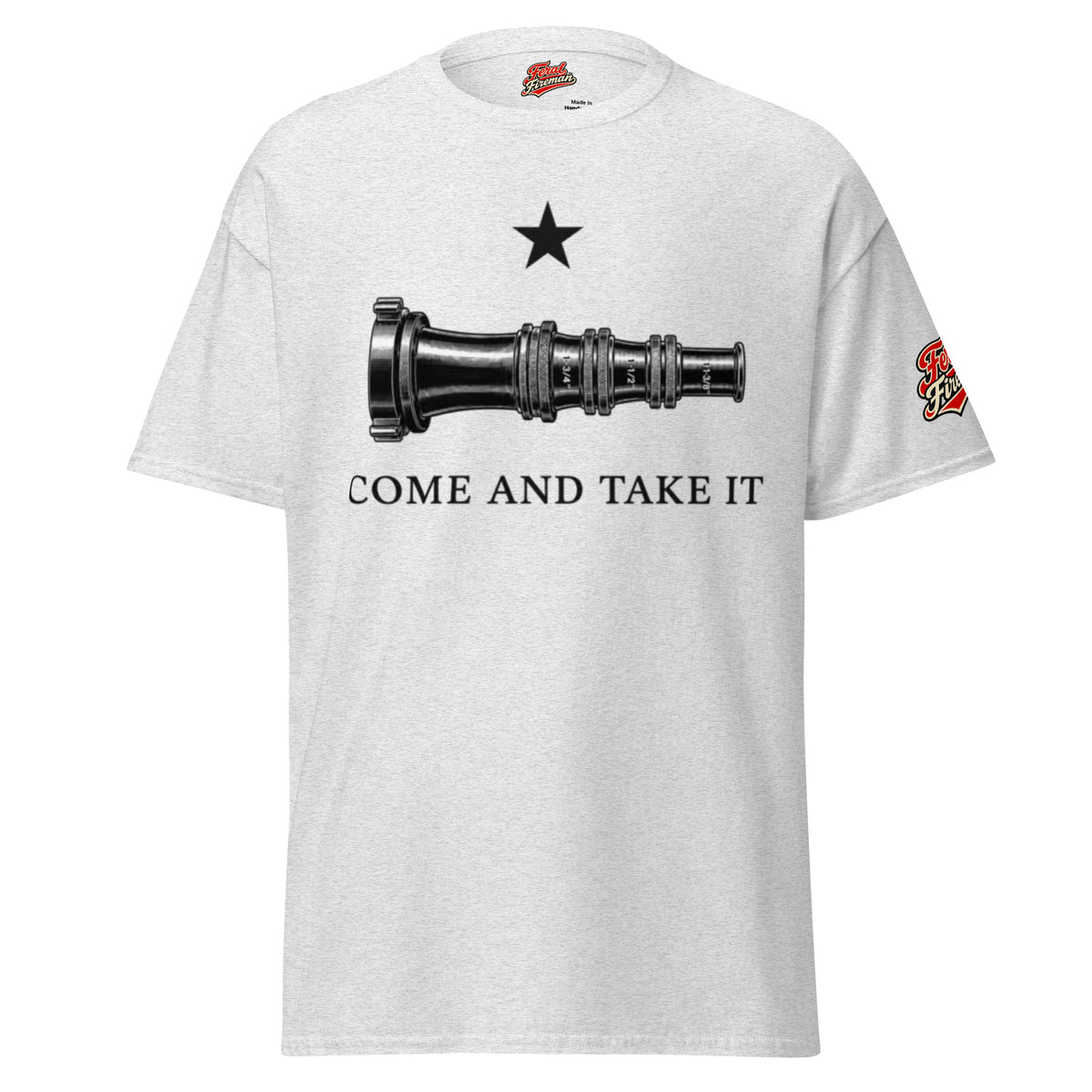 Gonzales Feral Fireman Essential Tee in ash, front view