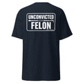 Felon Feral Fireman Essential Tee in navy, back view