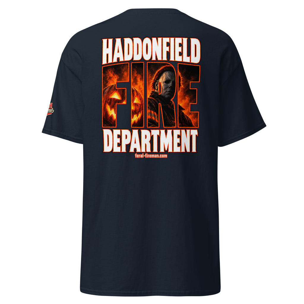 Haddonfield FD 2 | Essential Tee in navy, back view