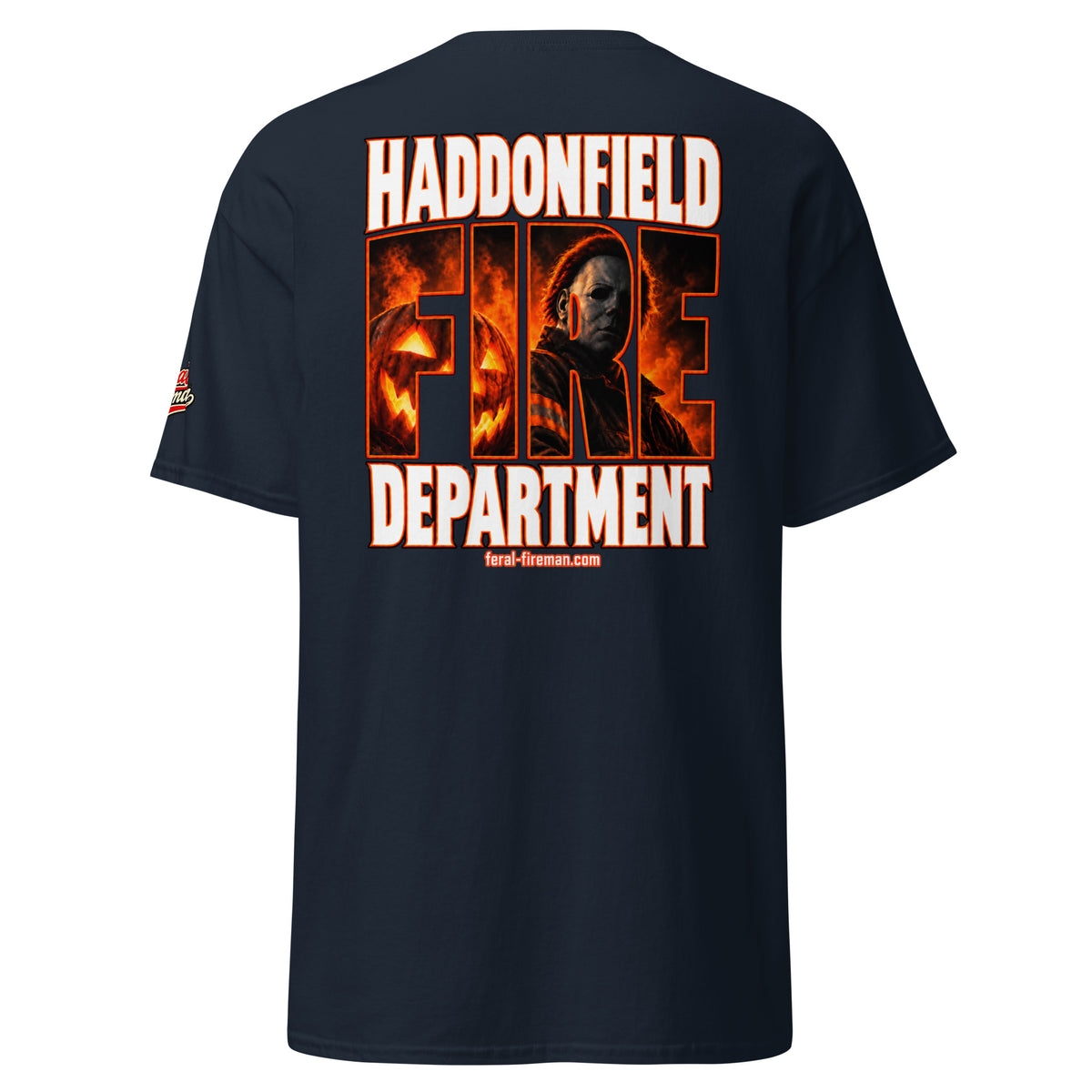 Haddonfield FD 2 | Essential Tee in navy, back view