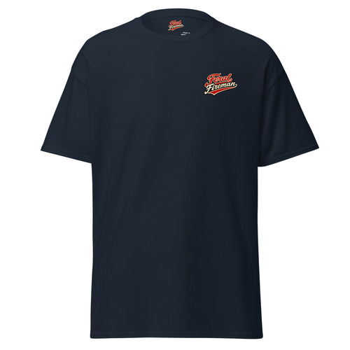 Felon Feral Fireman Essential Tee in navy, front view