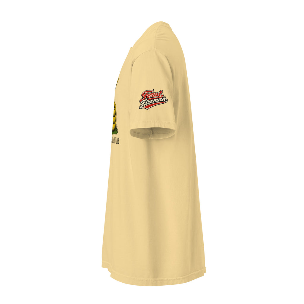 Gadsden Feral Fireman Comfort Tee in butter, left side view
