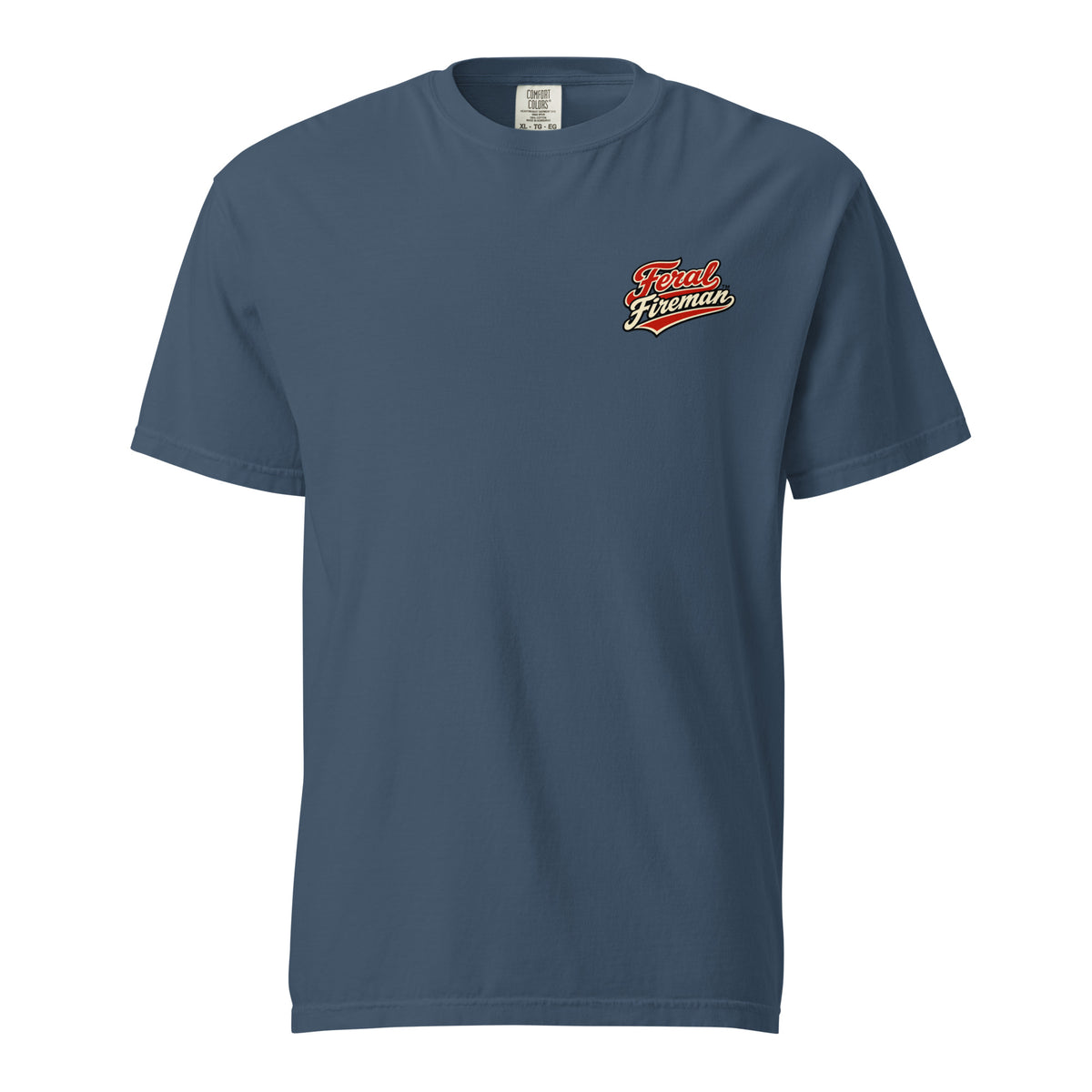 I Got That Dog in Me – Midnight Feral Fireman Comfort Tee in midnight, front view