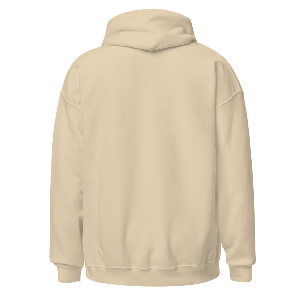 Back view of sand Feral Desert Camo pullover hoodie