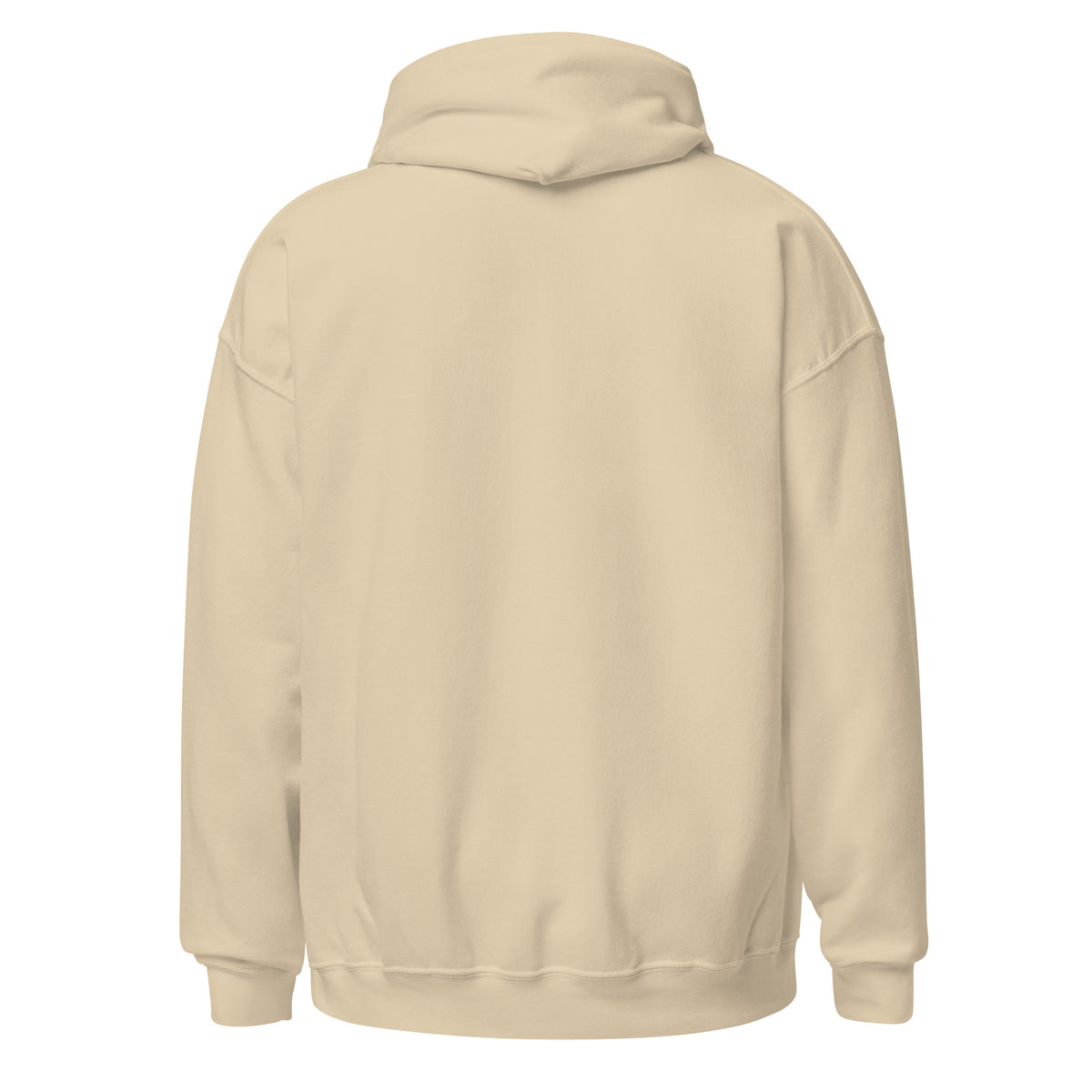 Back view of sand Feral Desert Camo pullover hoodie